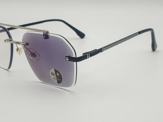 Transition Grey – Rimless Sunglasses