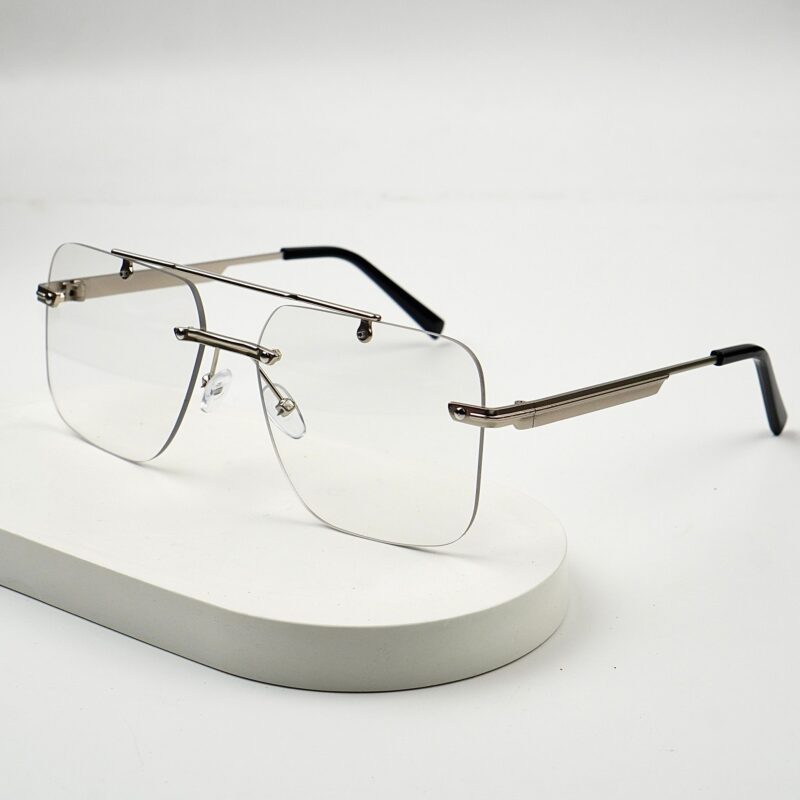 Transition Black – Rimless Sunglasses – S-1138