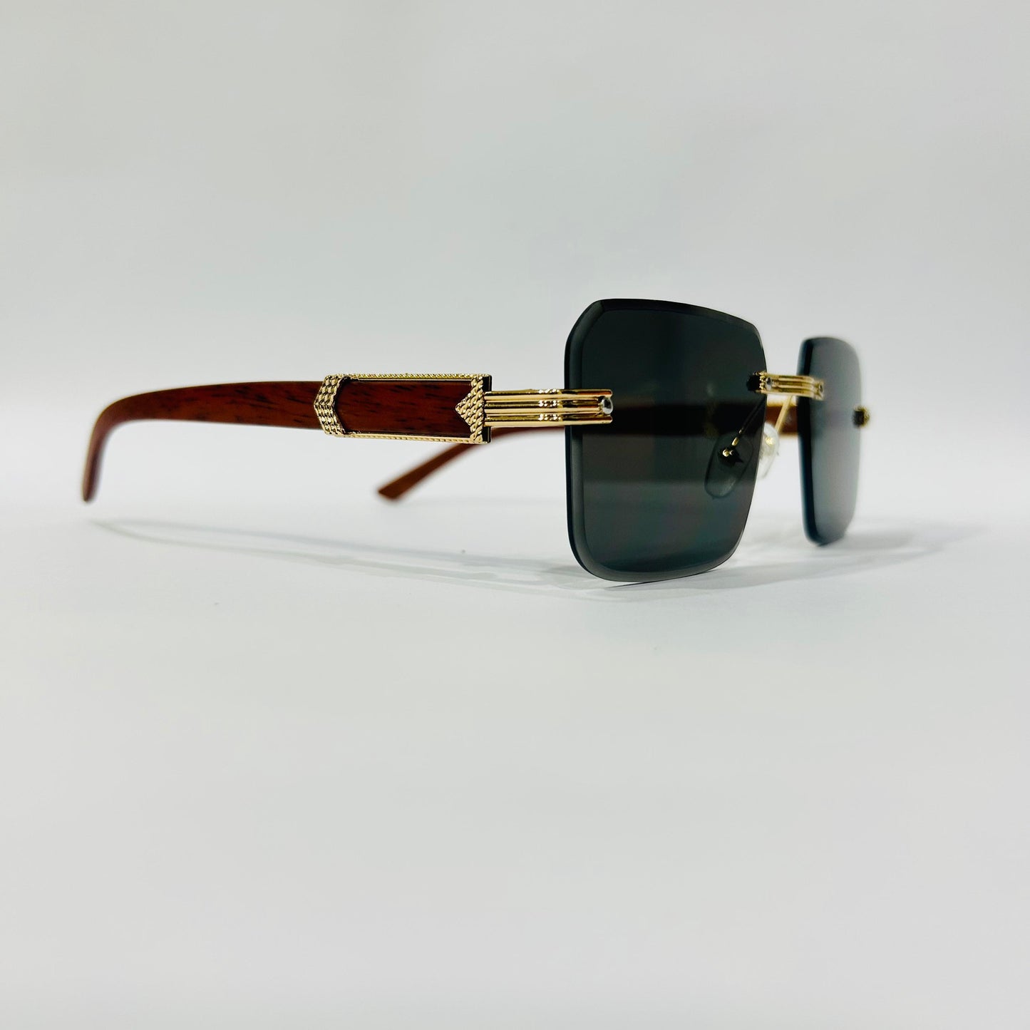 Cartier-Inspired Luxury Rimless Sunglasses