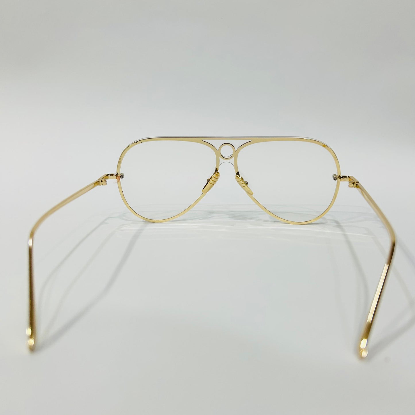 Gold Frame Glasses Transparent Mirrors