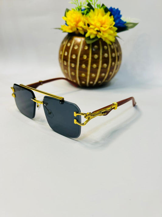 Cheetah Rimless Sunglasses – Bold, Stylish & Modern