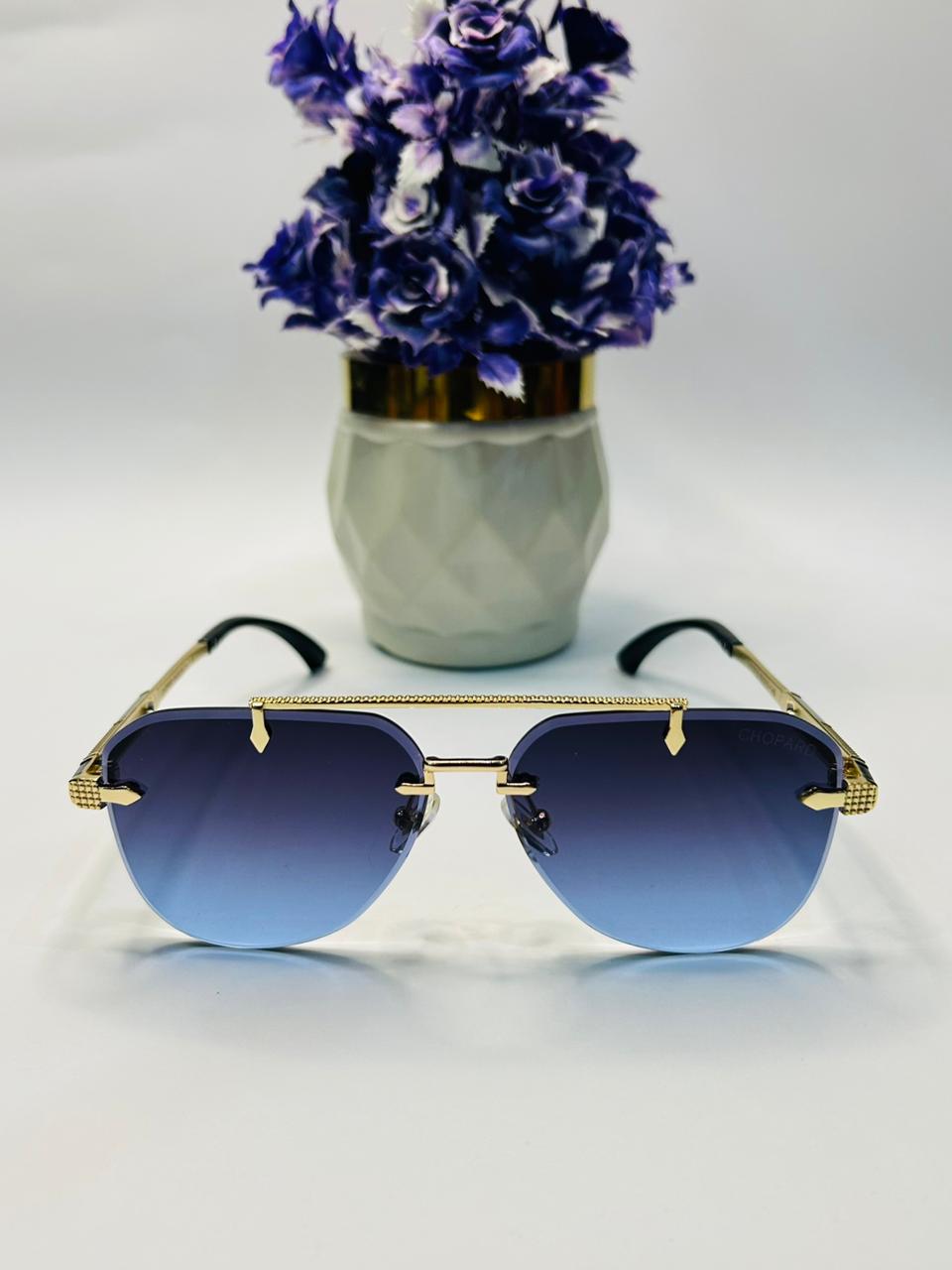 Premium Round Shape Rimless Sunglasses S-1171