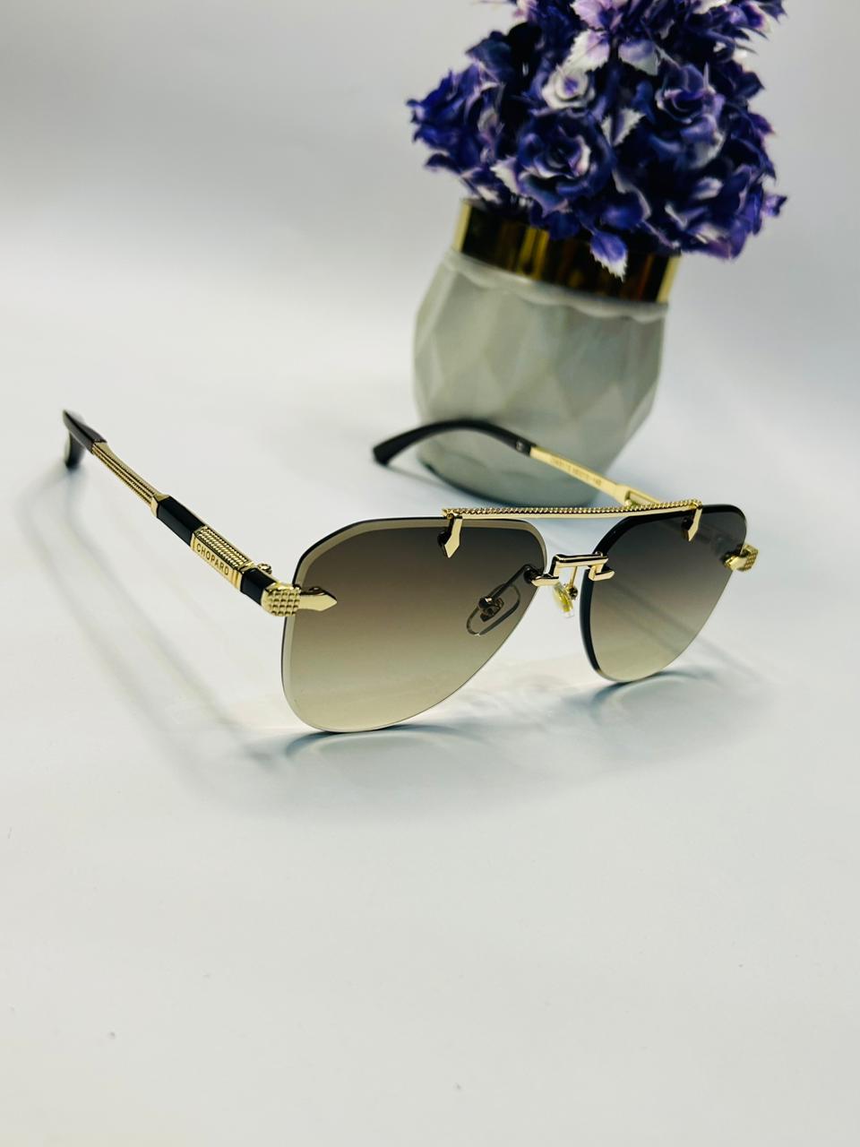 Premium Round Shape  Rimless Sunglasses S-1171