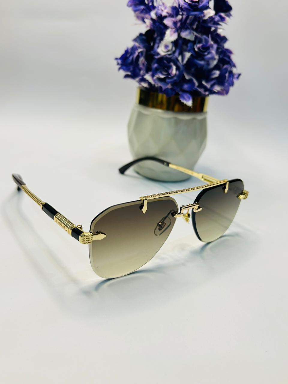Premium Round Shape  Rimless Sunglasses S-1171