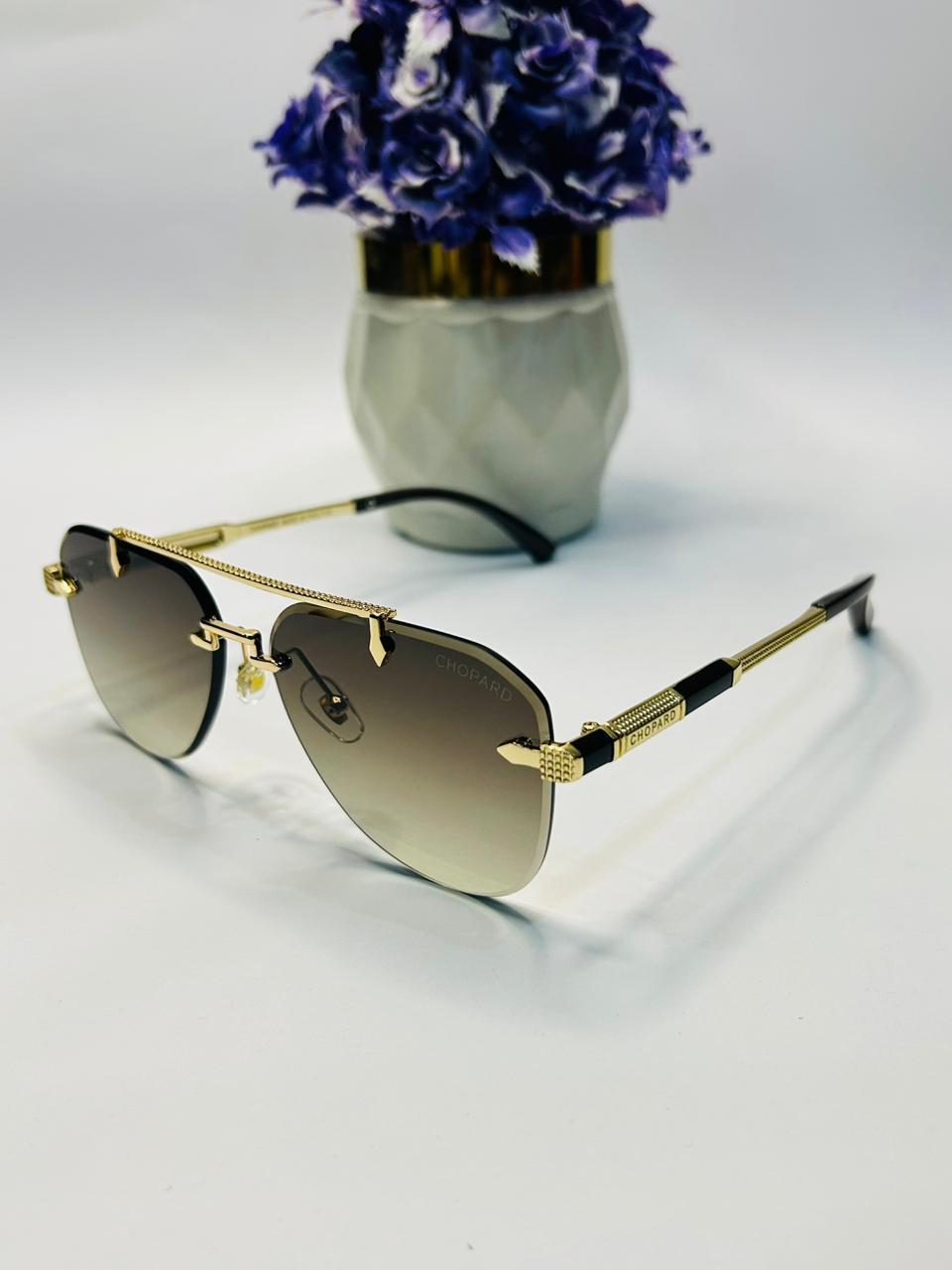 Premium Round Shape  Rimless Sunglasses S-1171