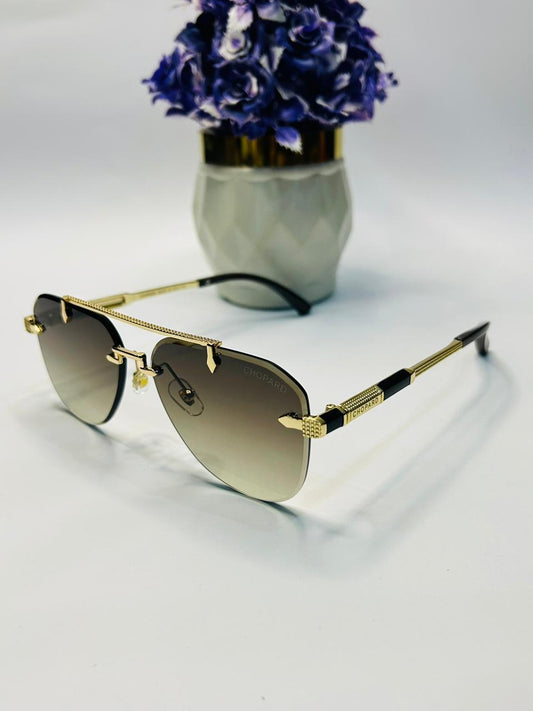 Premium Round Shape  Rimless Sunglasses S-1171