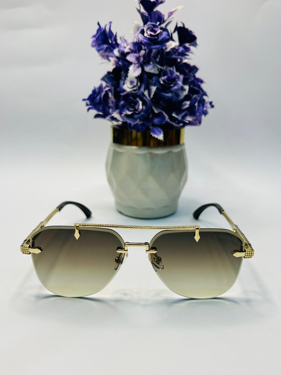 Premium Round Shape  Rimless Sunglasses S-1171