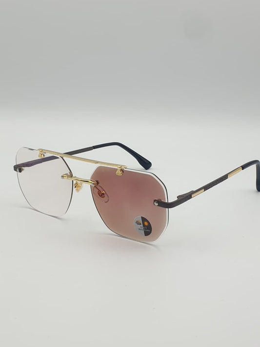 Transition Grey – Rimless Sunglasses