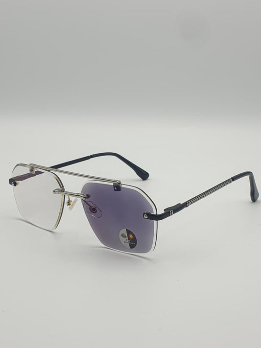 Transition Grey – Rimless Sunglasses