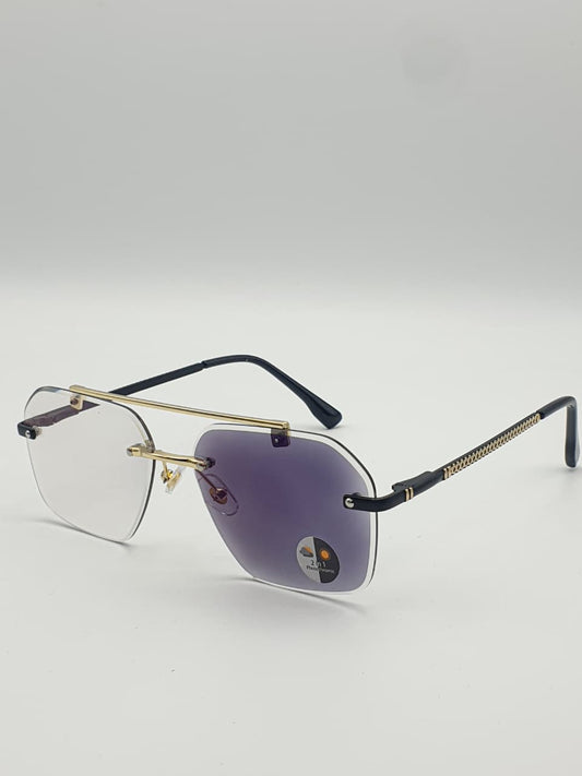 Transition Grey – Rimless Sunglasses