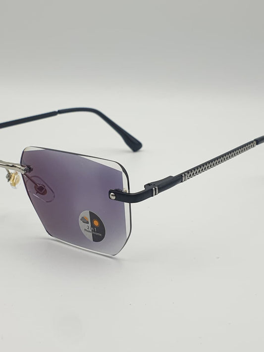 Transition Grey – Rimless Sunglasses