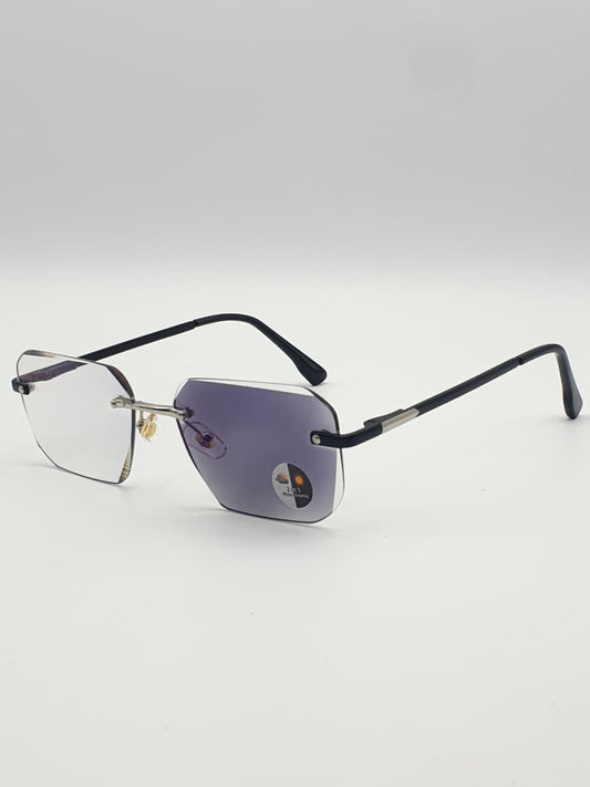 Transition Grey – Rimless Sunglasses