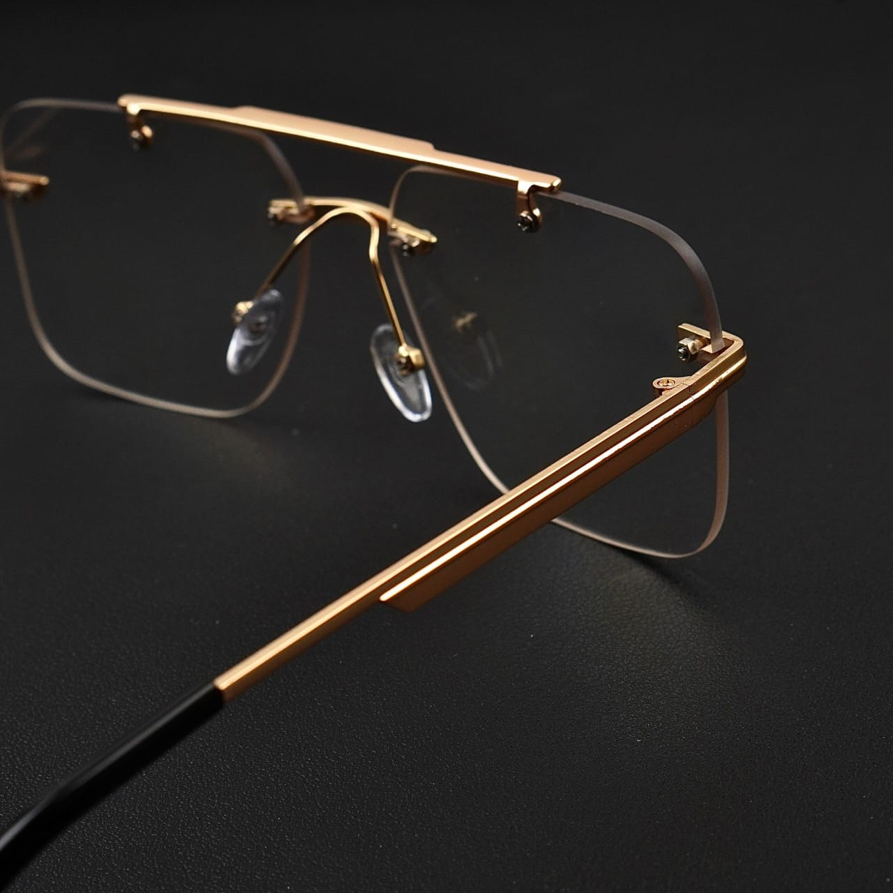 Transition Black – Rimless Sunglasses – S-1139