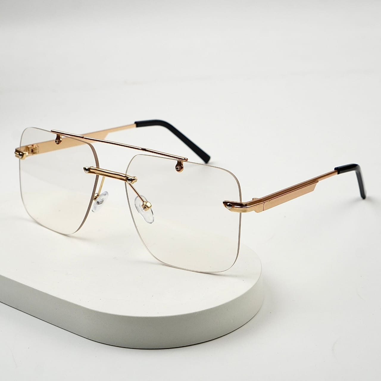 Transition Black – Rimless Sunglasses – S-1139