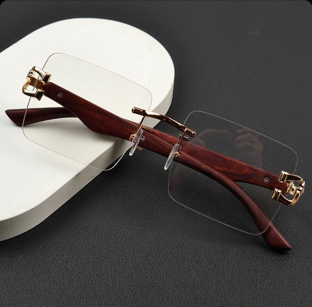 Transition Brown – Rimless Sunglasses – S-1140